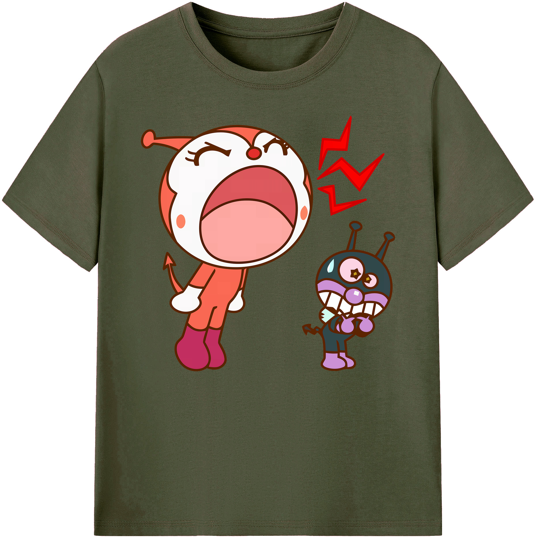 （画像用） アンパンマン Anpanman 綿100％ メンズ半袖Tシャツ｜肌触りやわらか＆通気性